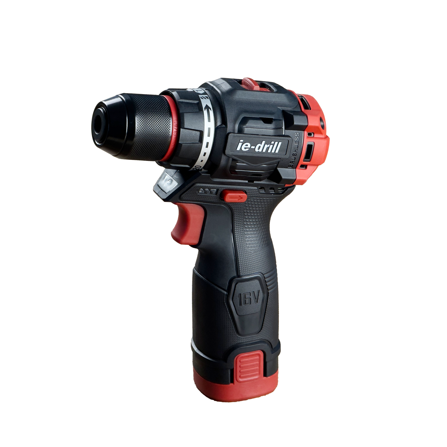 ie-drill 16V Akkubohrschrauber 55Nm inkl. zwei 2Ah Akkus, Ladegerät und Koffer