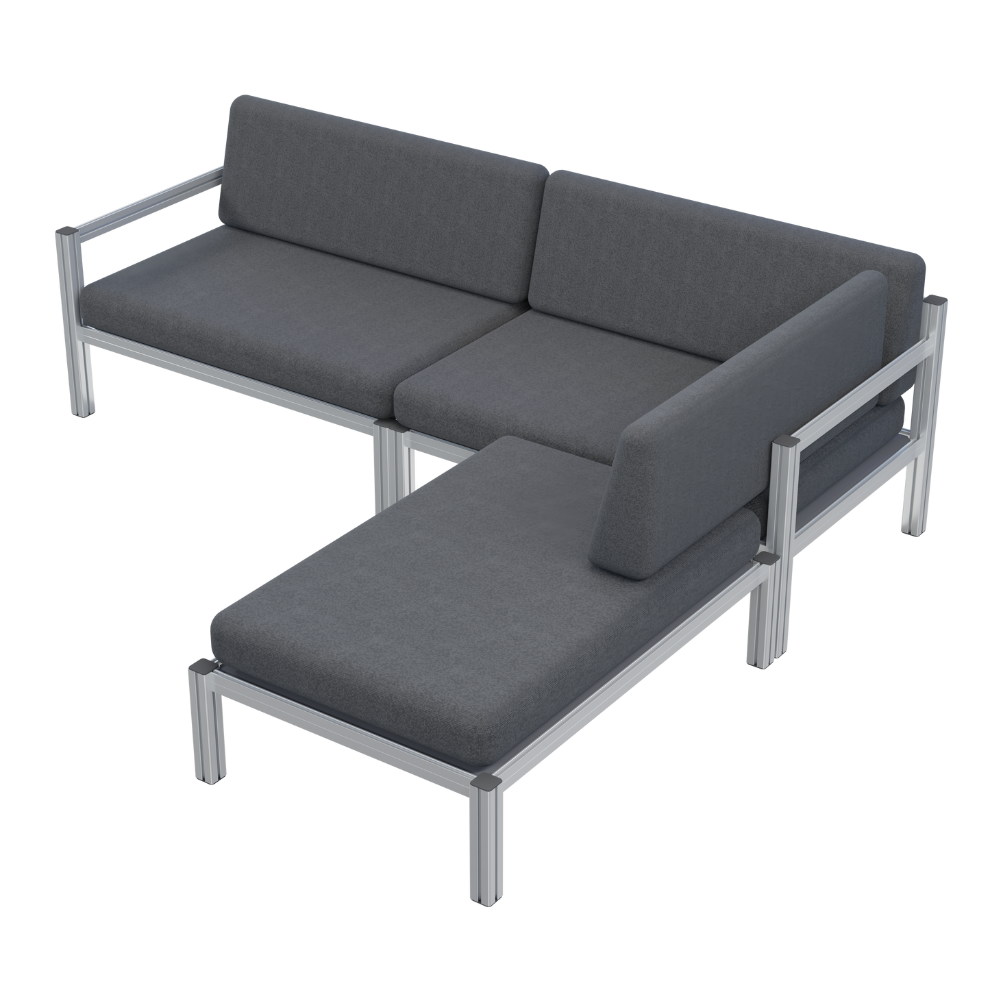 Sitzlounge (Gestell) aus Aluminiumprofilen