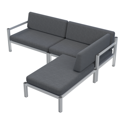 Sitzlounge (Gestell) aus Aluminiumprofilen