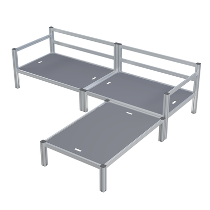 Sitzlounge (Gestell) aus Aluminiumprofilen