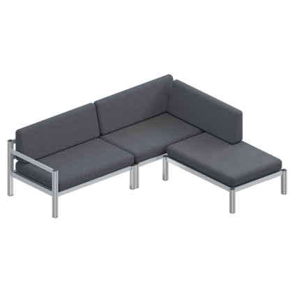 Sitzlounge (Gestell) aus Aluminiumprofilen