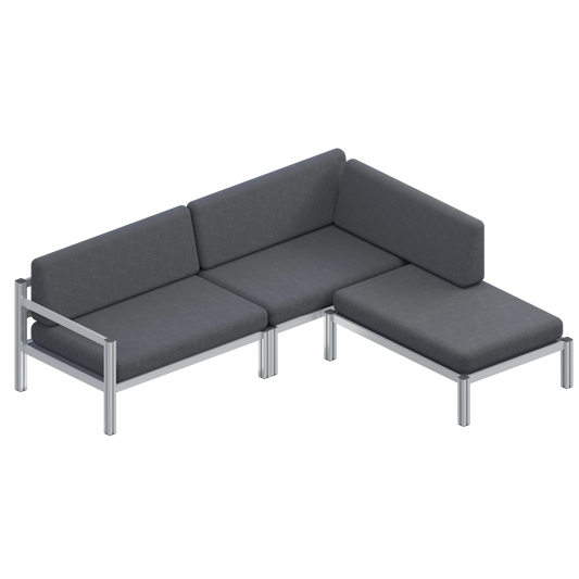 Sitzlounge (Gestell) aus Aluminiumprofilen