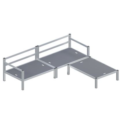 Sitzlounge (Gestell) aus Aluminiumprofilen