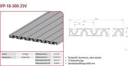 Flachprofil ie-P-18-300-12