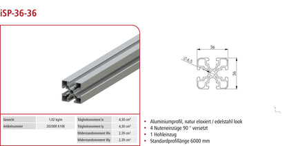 Stand profile iSP-36-36
